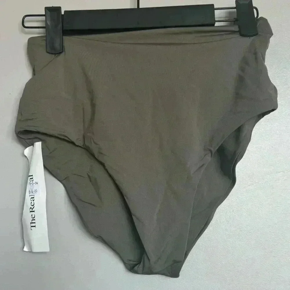 MAYGEL CORONEL  Swim Bottoms in Olive Green One Size